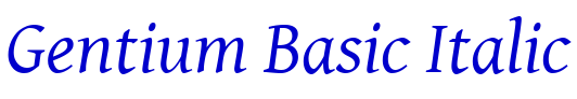 Gentium Basic Italic 字体